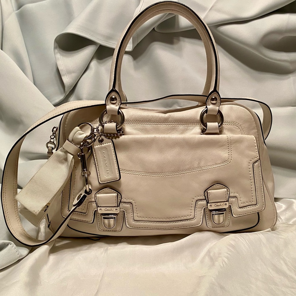 Vintage Coach Purse- white/cream color